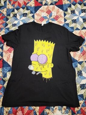 Blazed Bart Graphic T-Shirt with Yellow Drip